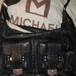 Michael Kors All Leather Mini Hobo Bag